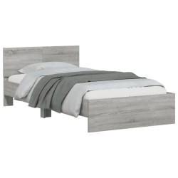 Cadre de lit sans matelas avec tête de lit 100x200 cm 