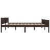 Cadre de lit sans matelas pin massif marron foncé 200x200 cm 