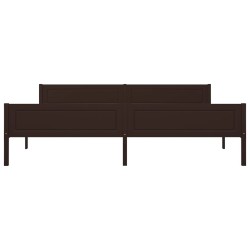 Cadre de lit sans matelas pin massif marron foncé 200x200 cm 