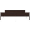 Cadre de lit sans matelas pin massif marron foncé 200x200 cm 