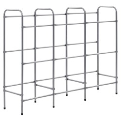Étagère de rangement pour 9 caisses Argenté 145x33x116 cm Acier 