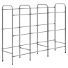Étagère de rangement pour 9 caisses Argenté 145x33x116 cm Acier 