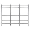 Étagère de rangement pour 9 caisses Argenté 145x33x116 cm Acier 