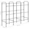 Étagère de rangement pour 9 caisses Argenté 145x33x116 cm Acier 