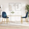 Chaises à manger lot de 2 Bleu Velours 