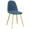 Chaises à manger lot de 2 Bleu Velours 