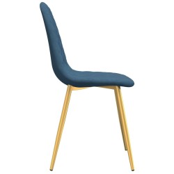 Chaises à manger lot de 2 Bleu Velours 