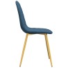 Chaises à manger lot de 2 Bleu Velours 