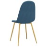Chaises à manger lot de 2 Bleu Velours 