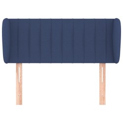 Tête de lit avec oreilles Bleu 103x23x78/88 cm Tissu 