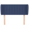 Tête de lit avec oreilles Bleu 103x23x78/88 cm Tissu 
