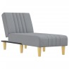 Chaise longue gris clair tissu 