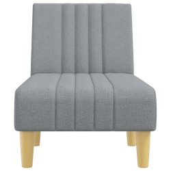 Chaise longue gris clair tissu 