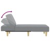 Chaise longue gris clair tissu 