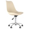 Chaises pivotantes à manger lot de 2 Crème Tissu 