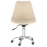 Chaises pivotantes à manger lot de 2 Crème Tissu 