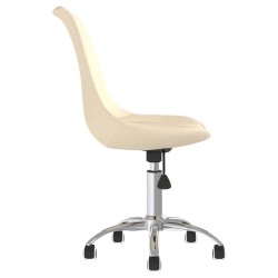 Chaises pivotantes à manger lot de 2 Crème Tissu 