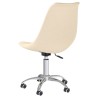 Chaises pivotantes à manger lot de 2 Crème Tissu 