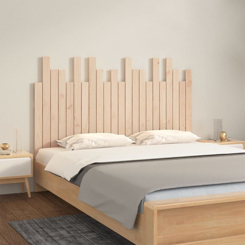 Tête de lit murale 140x3x80 cm Bois massif de pin 