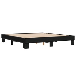 Cadre de lit sans matelas noir 160x200 cm 