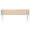 Tête de lit avec oreilles Cappuccino 163x23x78/88 cm Similicuir 