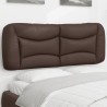 Coussin de tête de lit marron 140 cm similicuir 