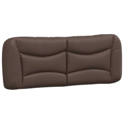Coussin de tête de lit marron 140 cm similicuir 