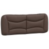 Coussin de tête de lit marron 140 cm similicuir 