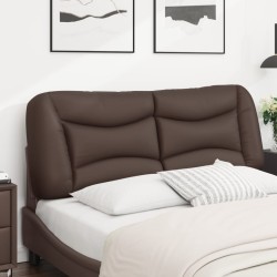 Coussin de tête de lit marron 140 cm similicuir 
