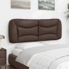 Coussin de tête de lit marron 140 cm similicuir 