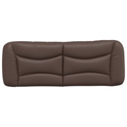 Coussin de tête de lit marron 140 cm similicuir 