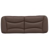 Coussin de tête de lit marron 140 cm similicuir 