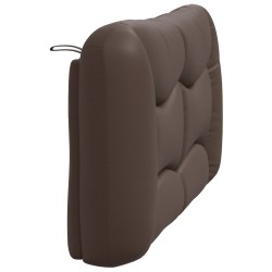 Coussin de tête de lit marron 140 cm similicuir 