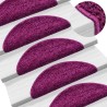 Tapis d'escalier 15 pcs violet 56x17x3 cm 