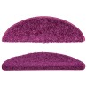 Tapis d'escalier 15 pcs violet 56x17x3 cm 