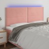 Tête de lit à LED Rose 200x5x118/128 cm Velours 