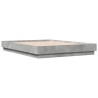 Cadre de lit sans matelas gris béton 140x190 cm 