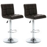Tabourets de bar lot de 2 marron similicuir 