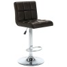 Tabourets de bar lot de 2 marron similicuir 