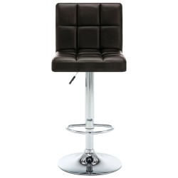 Tabourets de bar lot de 2 marron similicuir 