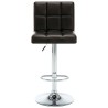 Tabourets de bar lot de 2 marron similicuir 