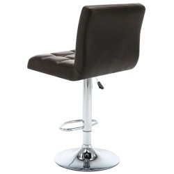 Tabourets de bar lot de 2 marron similicuir 