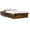 Cadre de lit sans matelas chêne fumé 90x190 cm 