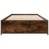 Cadre de lit sans matelas chêne fumé 90x190 cm 