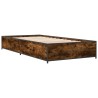 Cadre de lit sans matelas chêne fumé 90x190 cm 