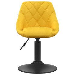 Tabouret de bar Jaune moutarde Velours 