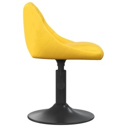 Tabouret de bar Jaune moutarde Velours 