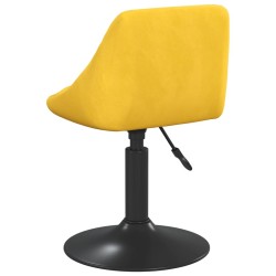 Tabouret de bar Jaune moutarde Velours 