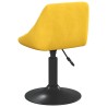 Tabouret de bar Jaune moutarde Velours 