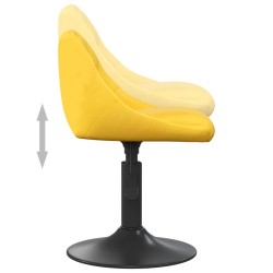 Tabouret de bar Jaune moutarde Velours 